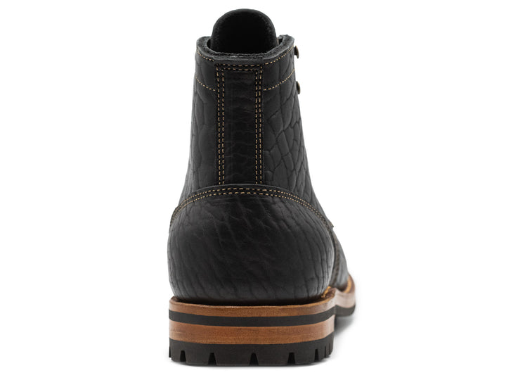 Black Shrunken Bison Plain Toe I 11D