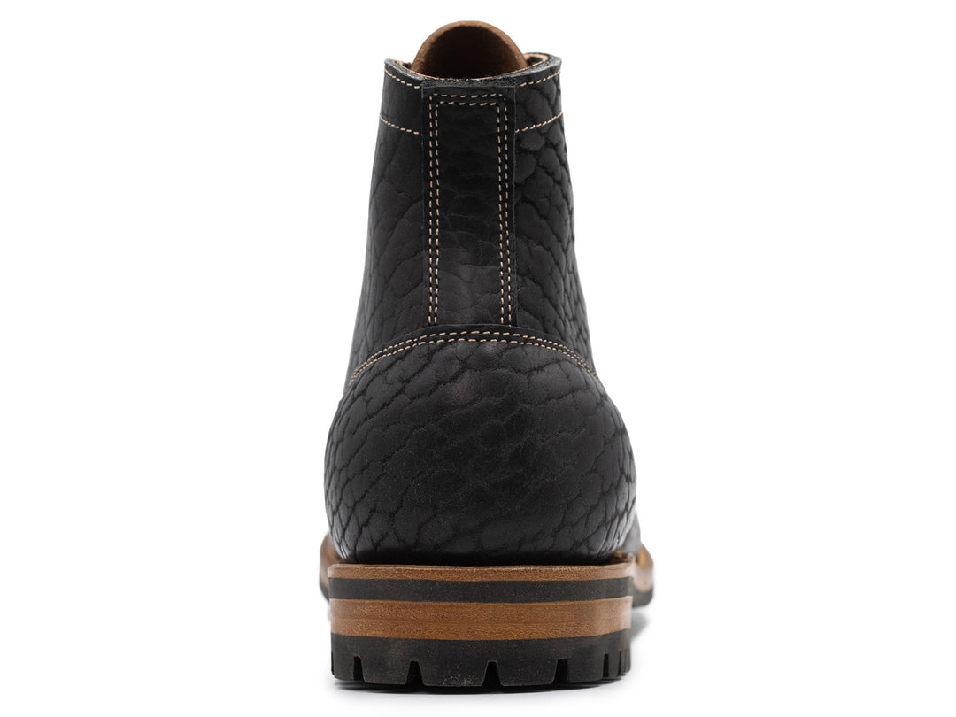 Black Shrunken Bison (Plain Toe)