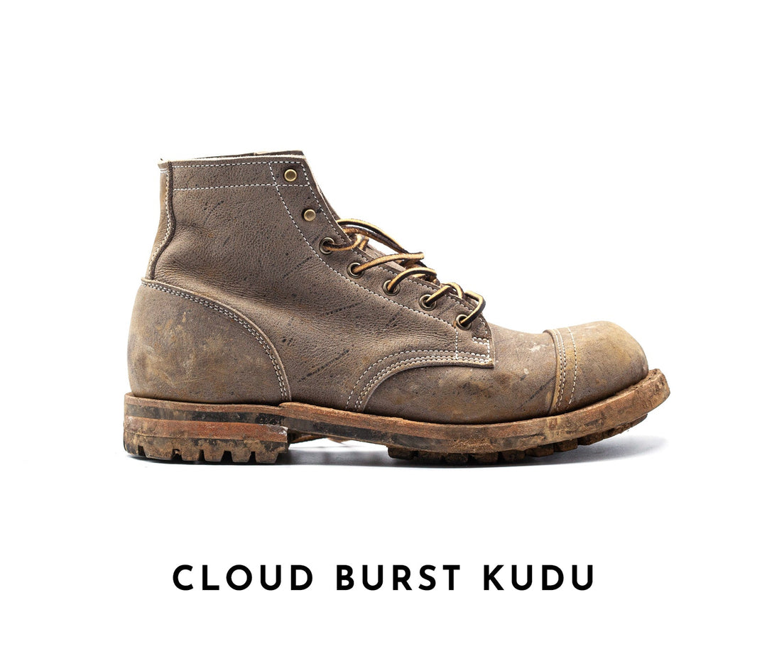 well worn truman boot in cloud burst kudu leather