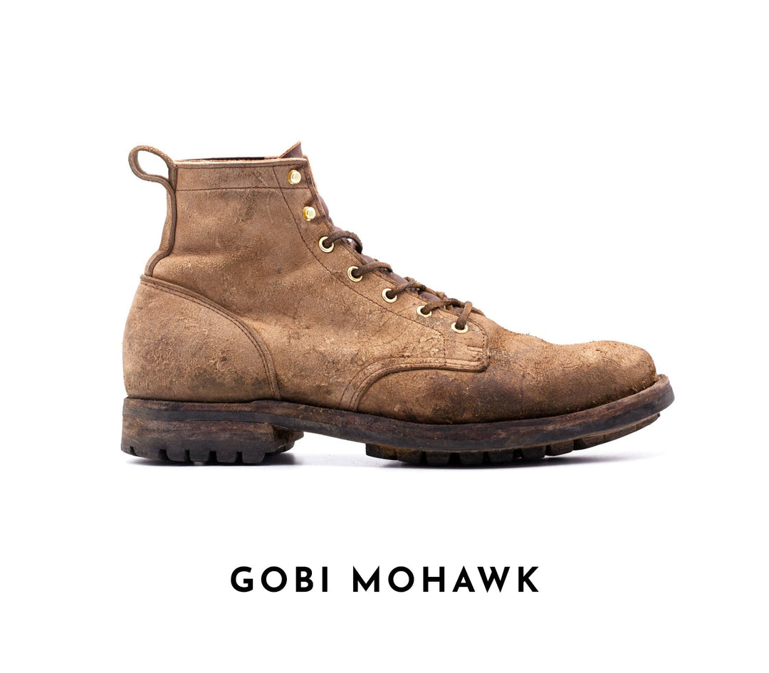 well worn truman boot in gobi mohawk leather