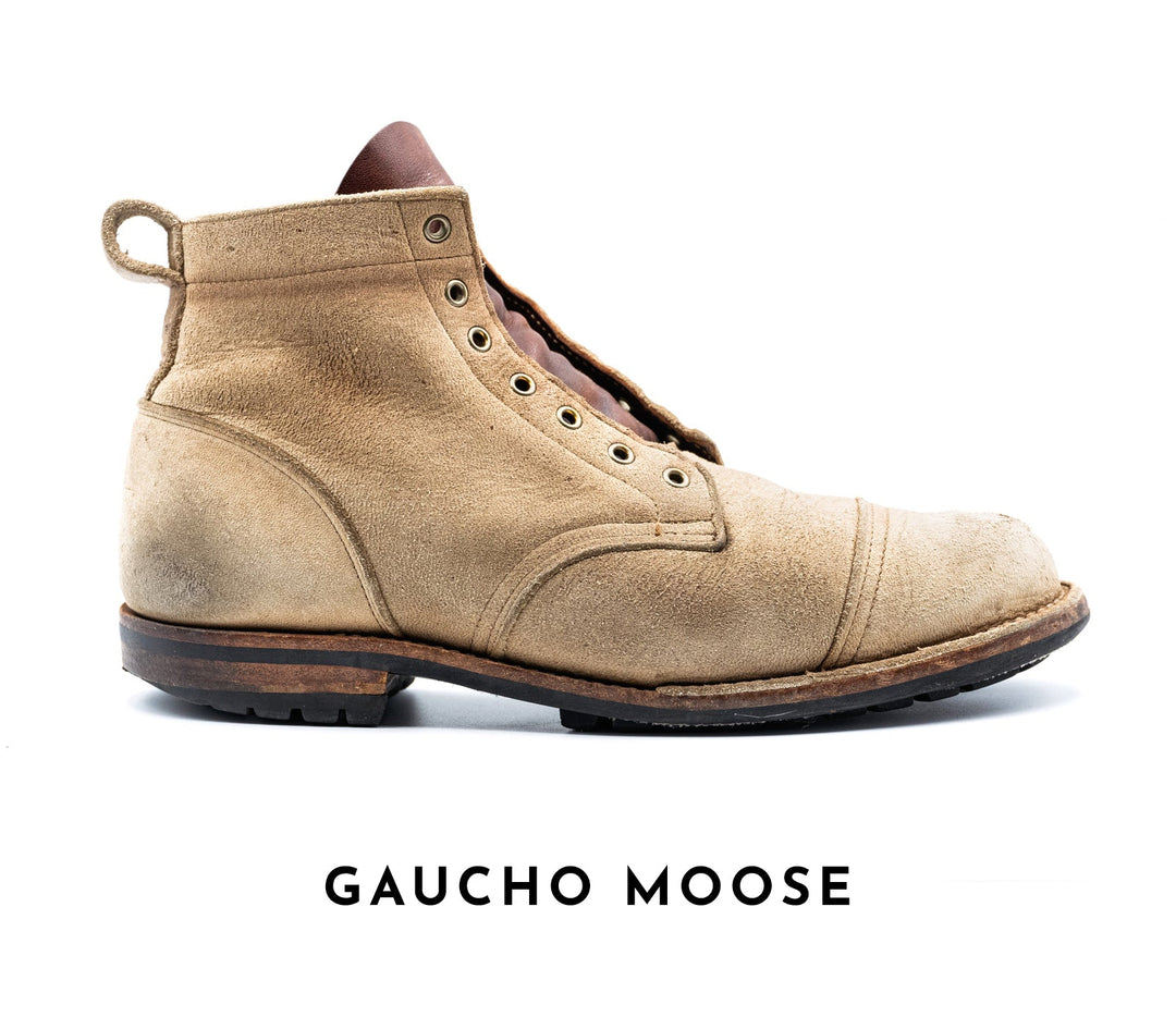 well worn truman boot in gaucho moose leather