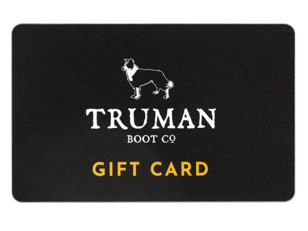 Physical gift card with Truman Logo